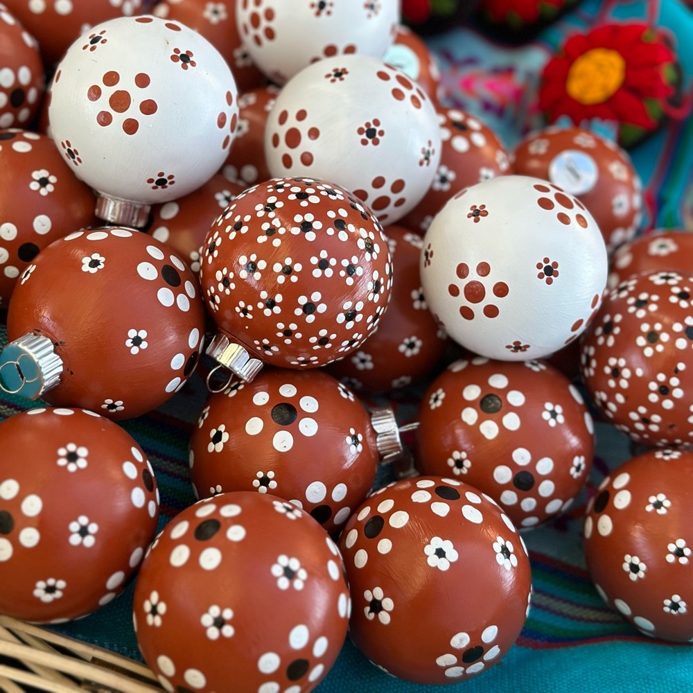 Mexican Barro inspired Christmas ornament
